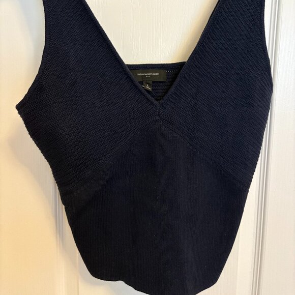 Navy Blue Tank Sweater - Size L - Picture 2 of 5